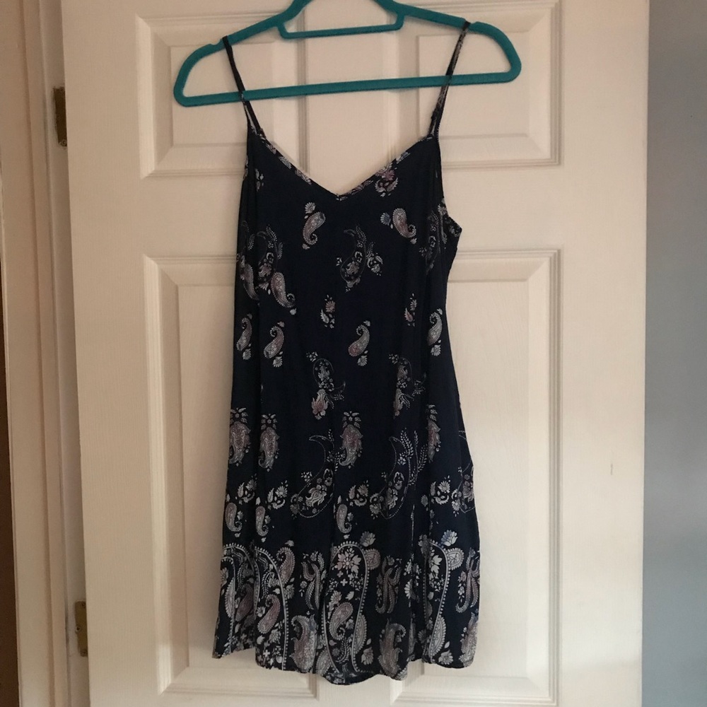 Navy paisley romper